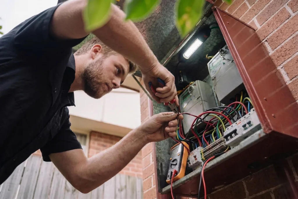 Hillsdale electrician performing electrical work